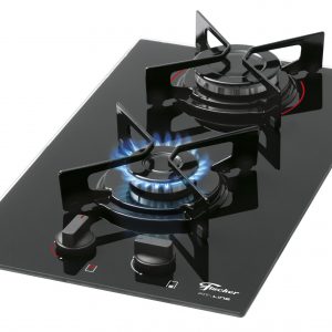 Fogão Cooktop Fischer 2Q Gás Mesa Vidro Preto