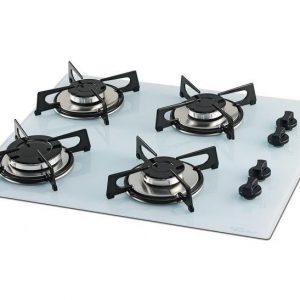Fogão Cooktop Fischer 4Q Gás Mesa Vidro Branco