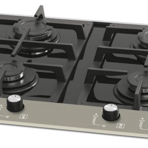 Fogão Cooktop Fischer 4Q PLATINIUM Gás Mesa Vidro Preto